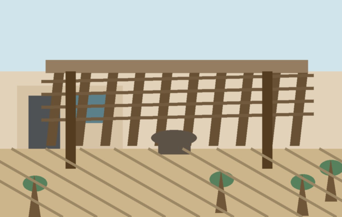 Patio cover post and footing layout for an East Valley concrete patio